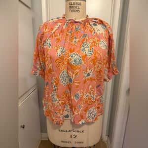 By Trovata California BIRDS OF PARADIS Sheila Blouse size small